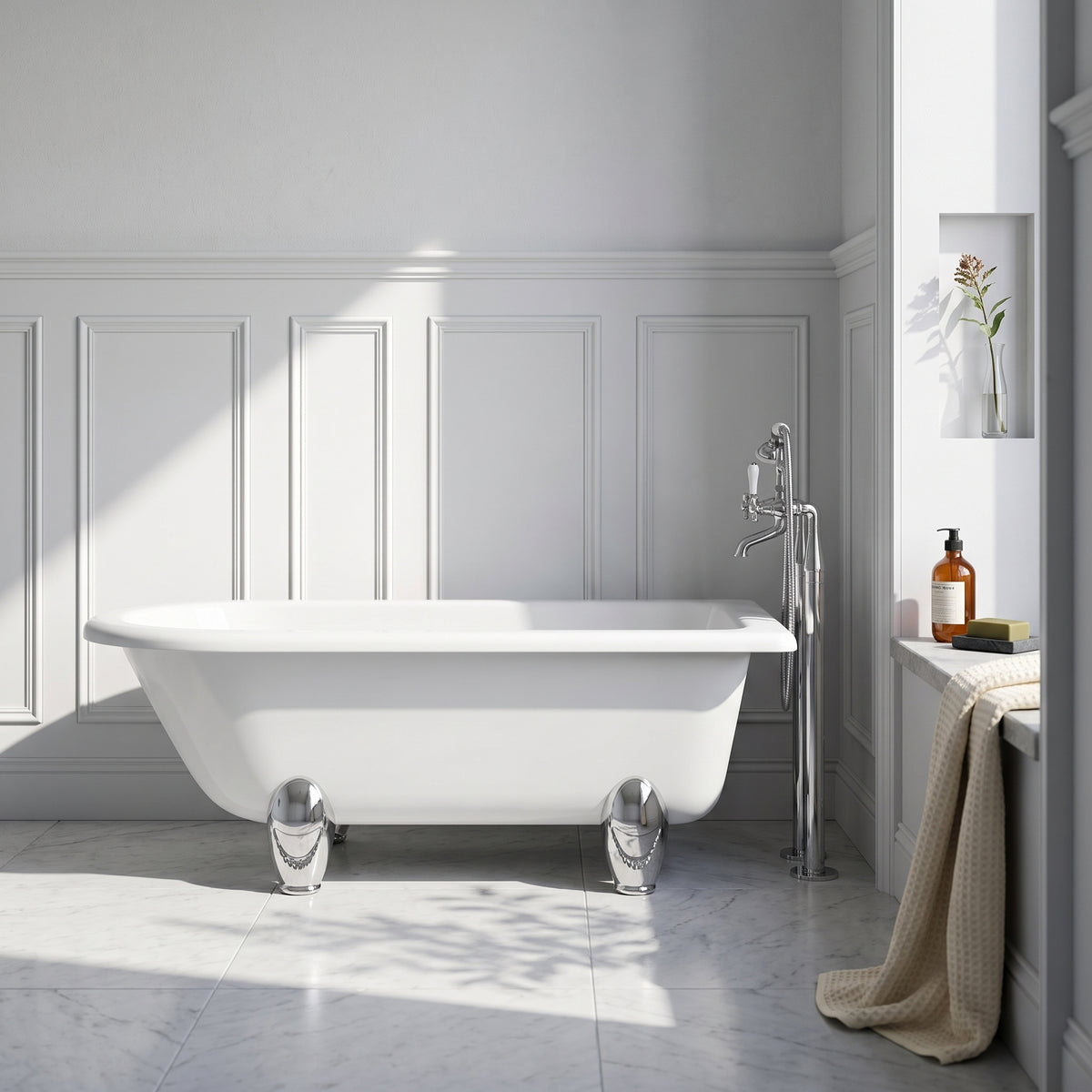 Fairford Middleham 1700mm Freestanding Bath with Deacon Feet