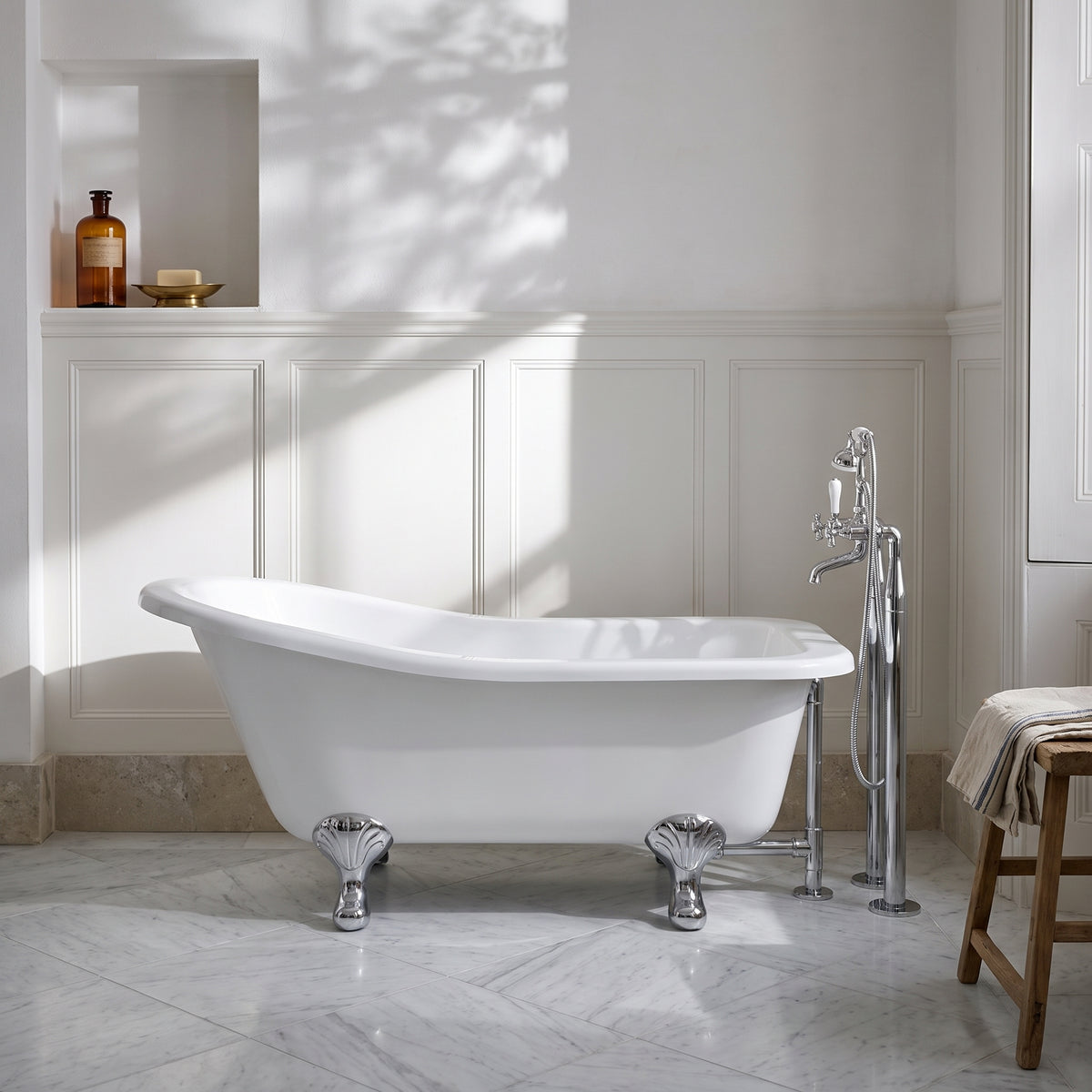 Fairford Portchester 1700mm Freestanding Baths - Various Feet Options-Corbel Feet
