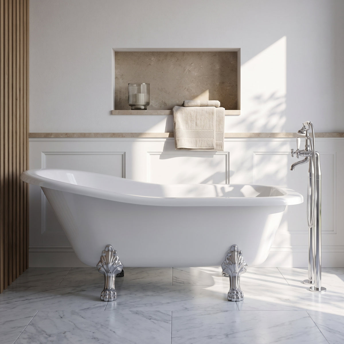 Fairford Portchester 1700mm Freestanding Baths - Various Feet Options-Pride Feet