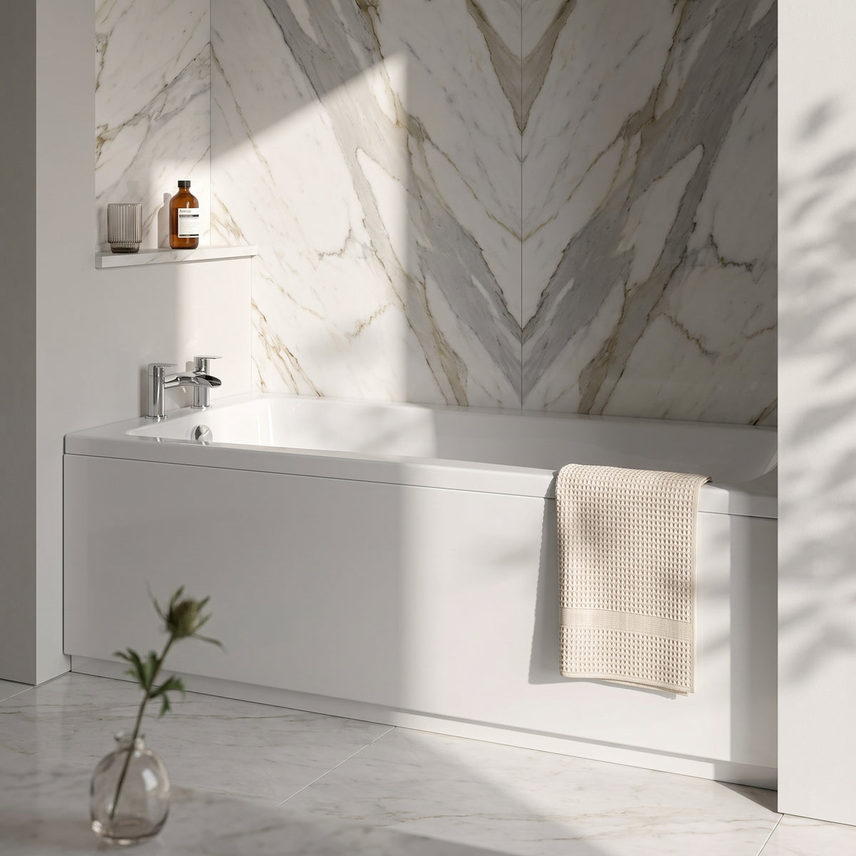 Fairford Dunsford Pro Reinforced 1700 x 750mm Single Ended Straight Bath