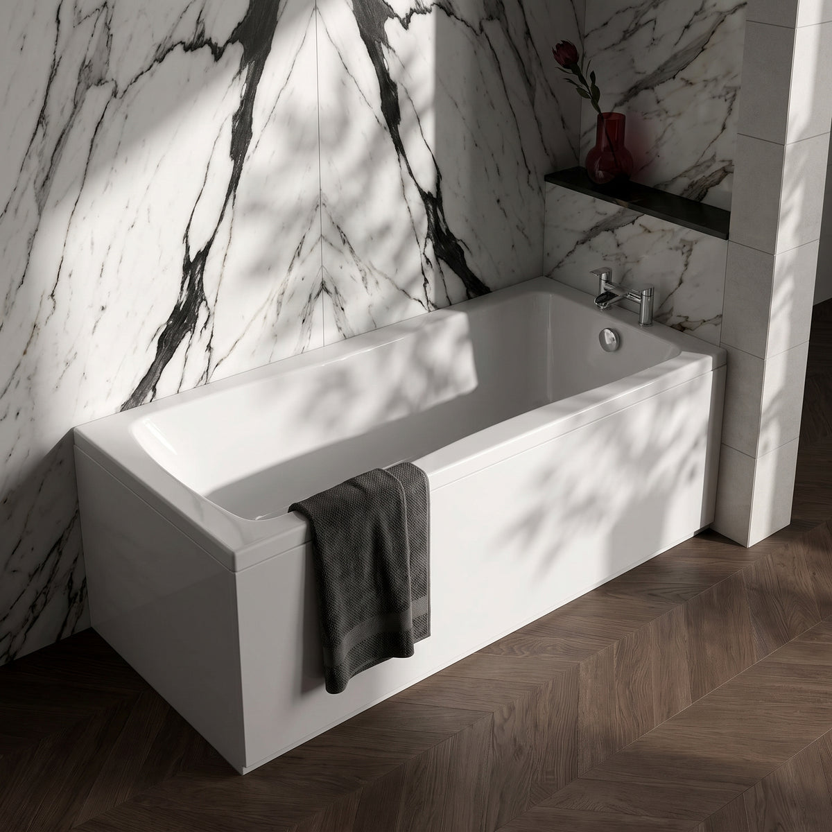 Fairford Dunsford Pro Reinforced 1700 x 750mm Single Ended Straight Bath