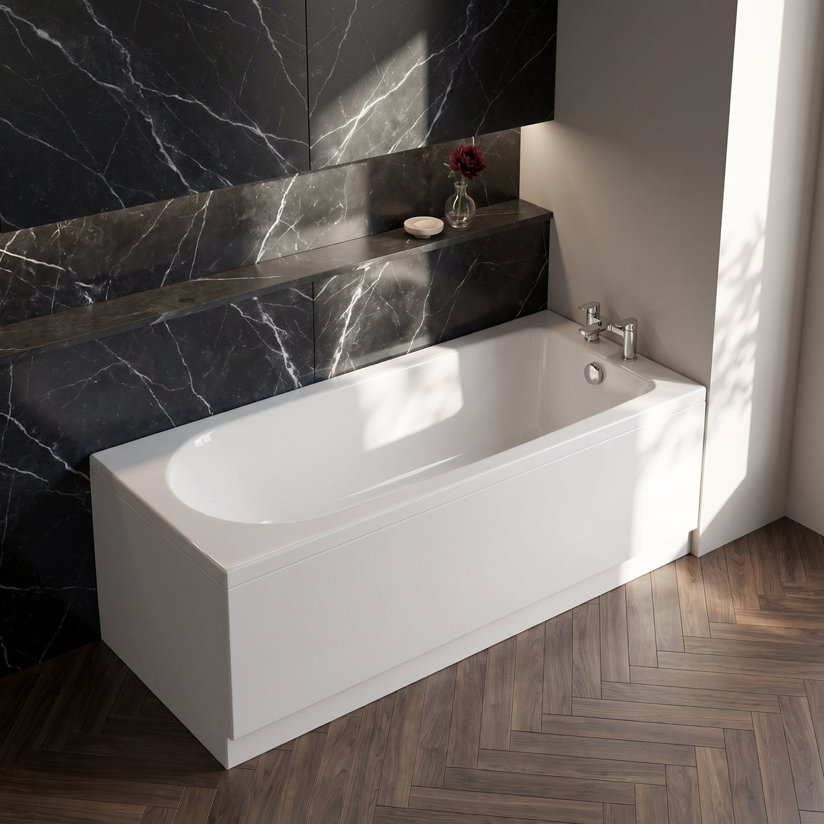 Fairford Novus 1600 x 700mm Single Ended Straight Bath, 0TH