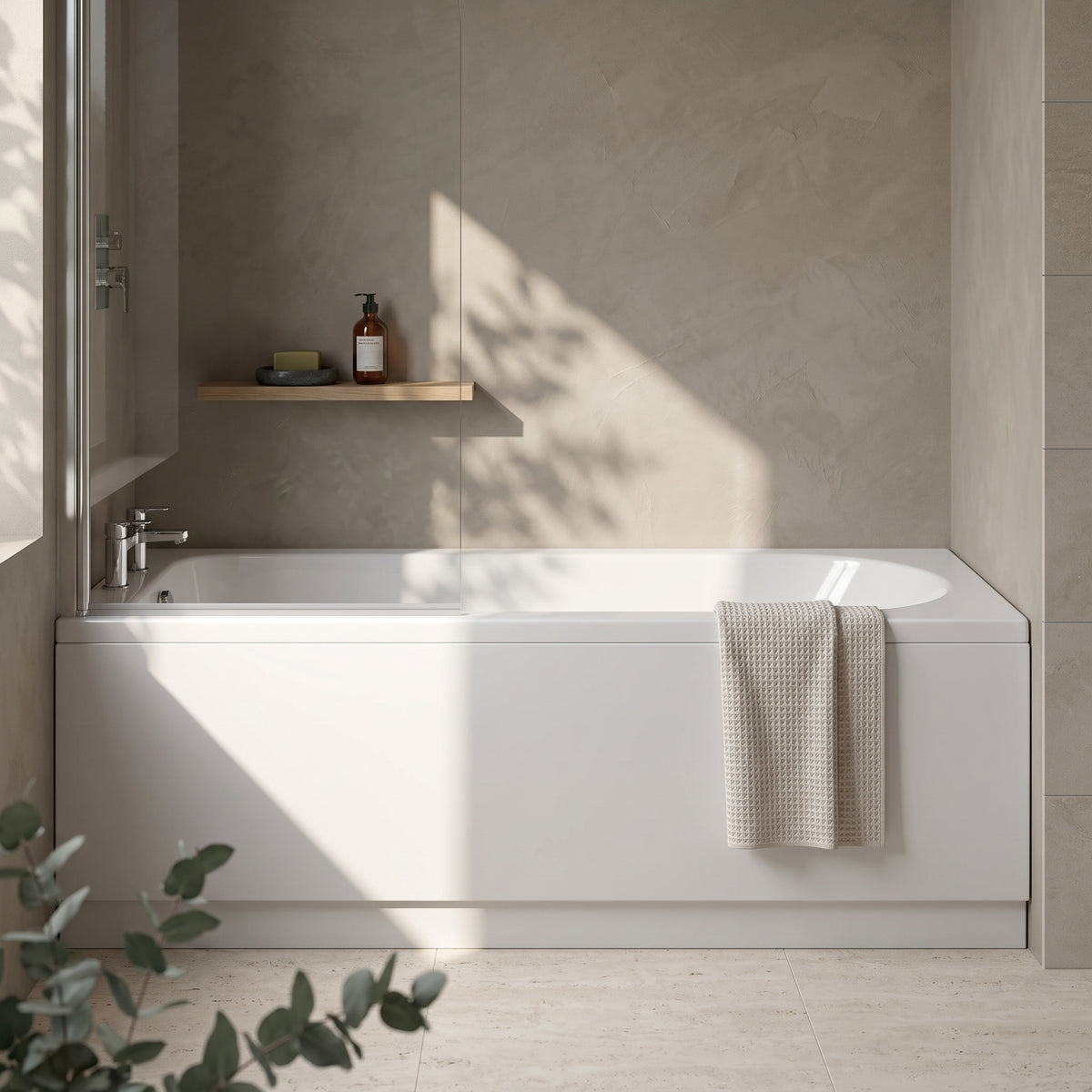 Fairford Novus Pro Reinforced 1700 x 750mm Single Ended Straight Bath