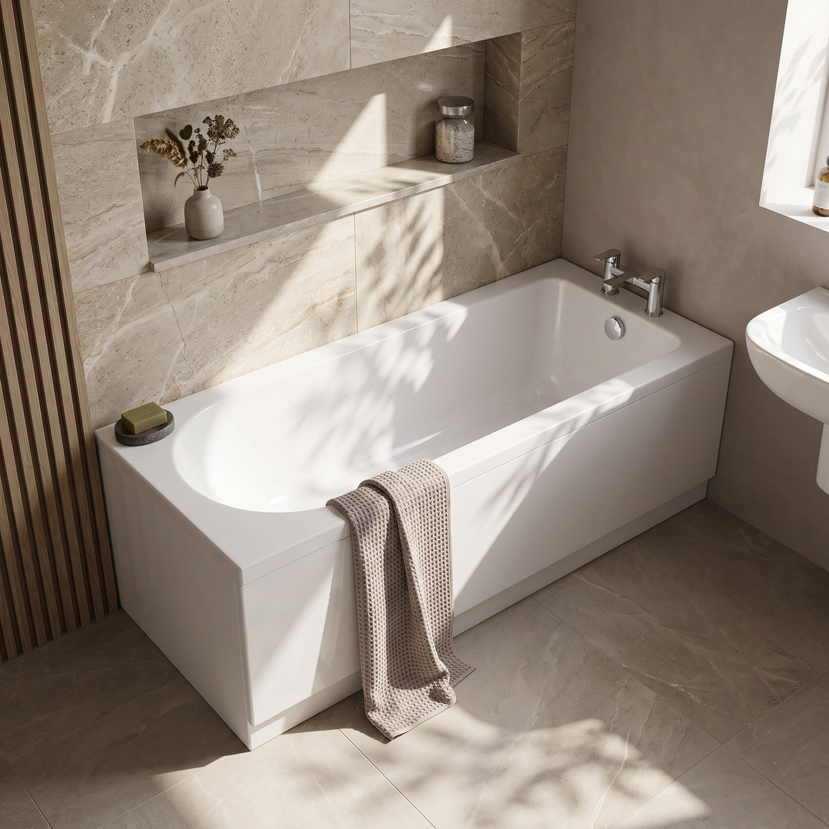 Fairford Novus Pro Reinforced 1700 x 700mm Single Ended Straight Bath