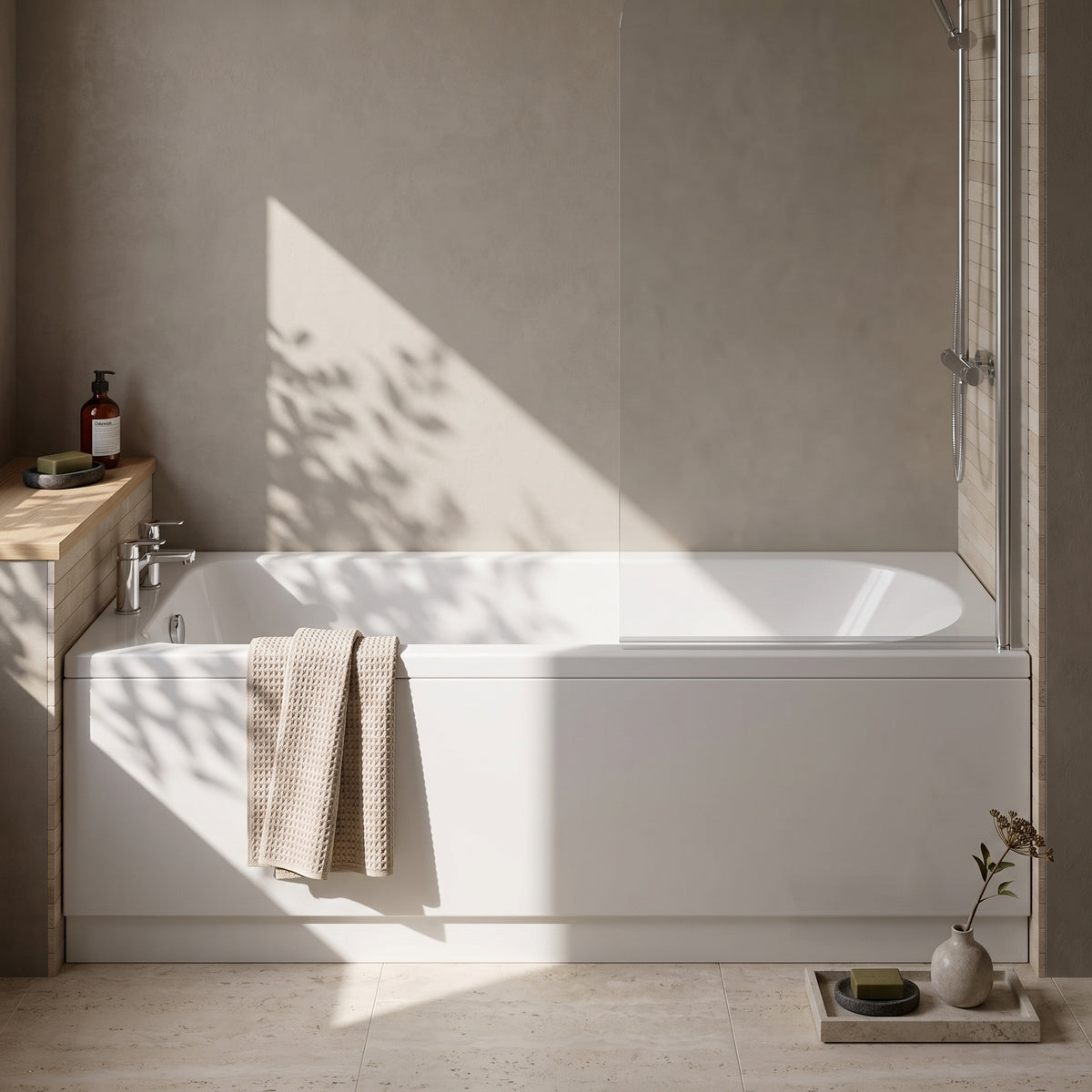 Fairford Novus Pro Reinforced 1800 x 800mm Single Ended Straight Bath