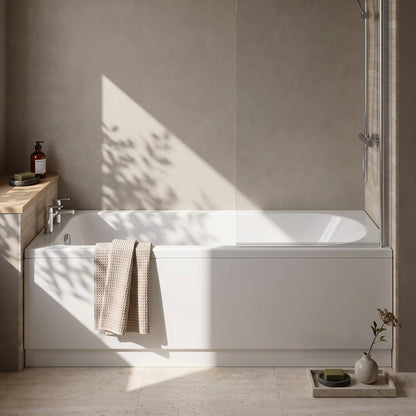 Fairford Novus Pro Reinforced 1800 x 800mm Single Ended Straight Bath