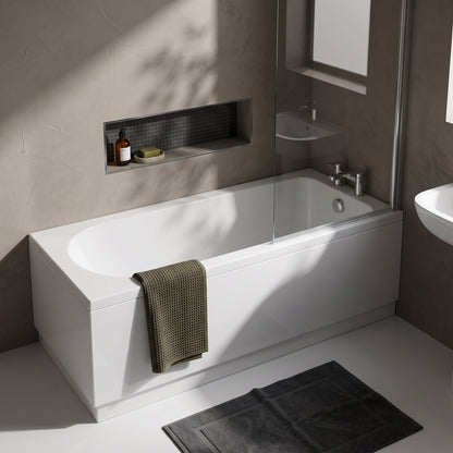 Fairford Novus Pro Reinforced 1800 x 800mm Single Ended Straight Bath