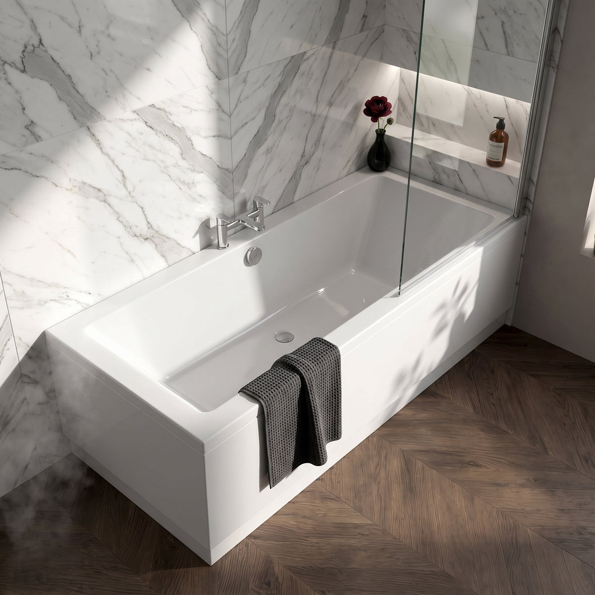 Fairford Onero Pro Reinforced 1700 x 750mm Double Ended Straight Bath
