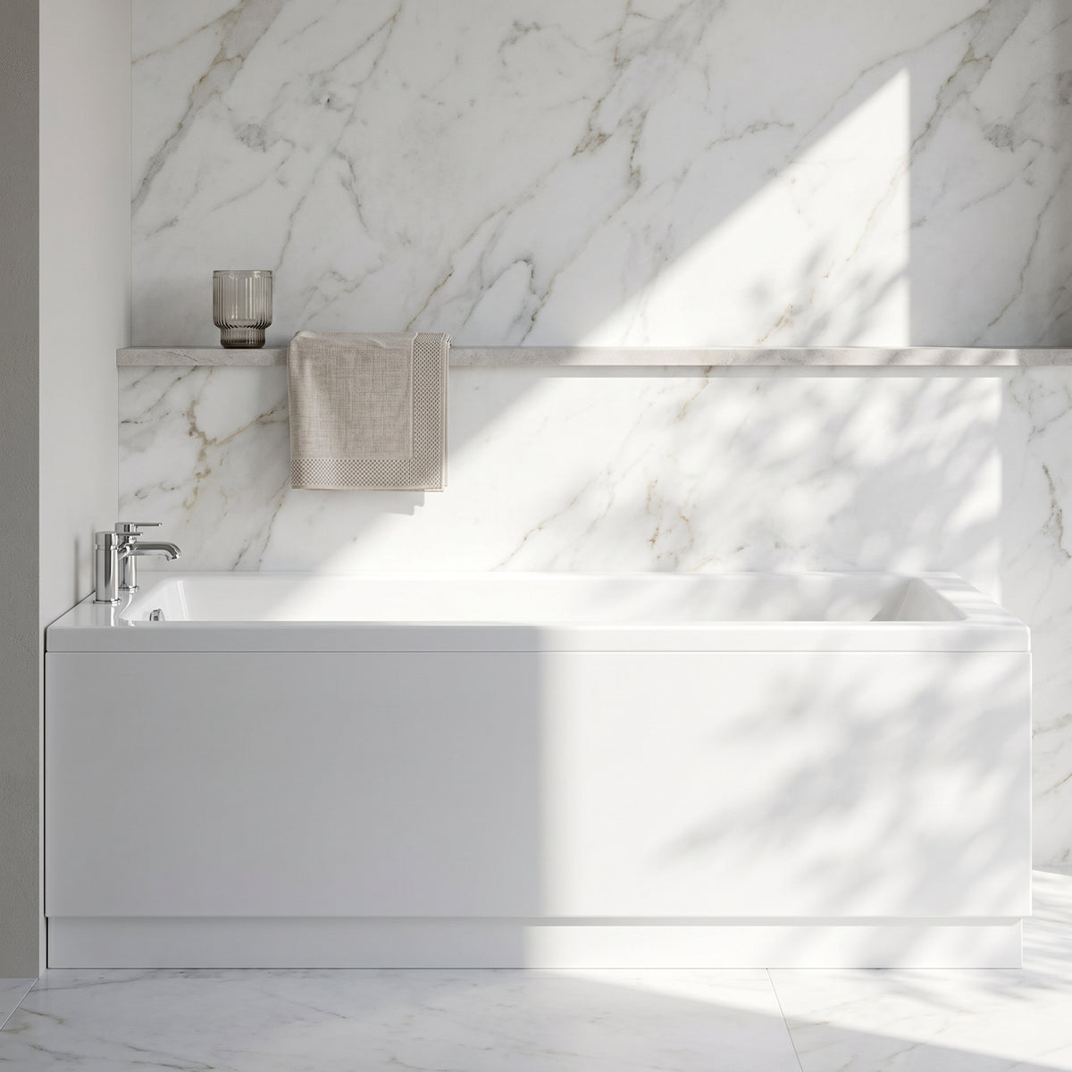 Fairford Una 1700 x 750mm Thin Edged Single Ended Bath