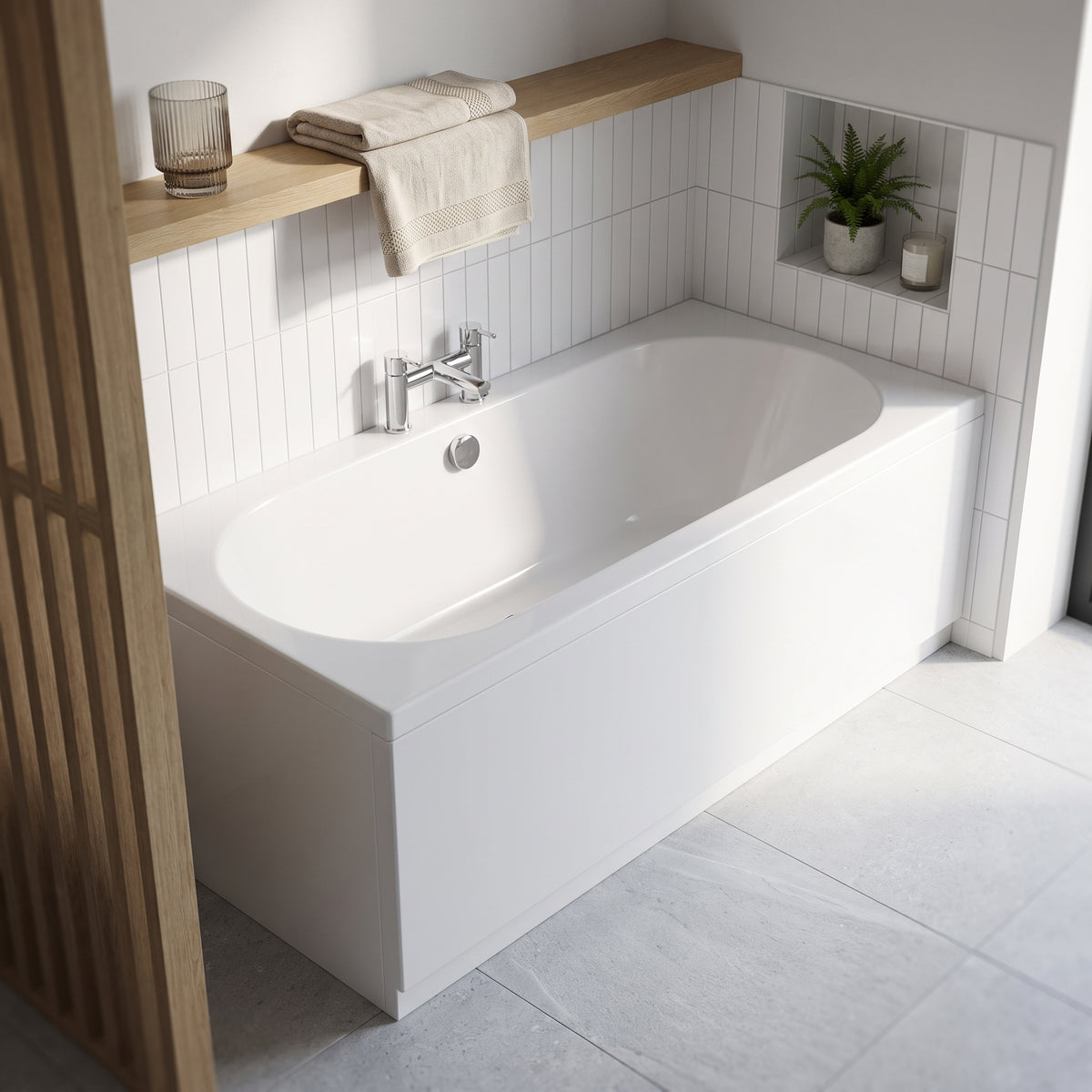 Fairford Ordo Pro Reinforced 1700 x 700mm Double Ended Straight Bath