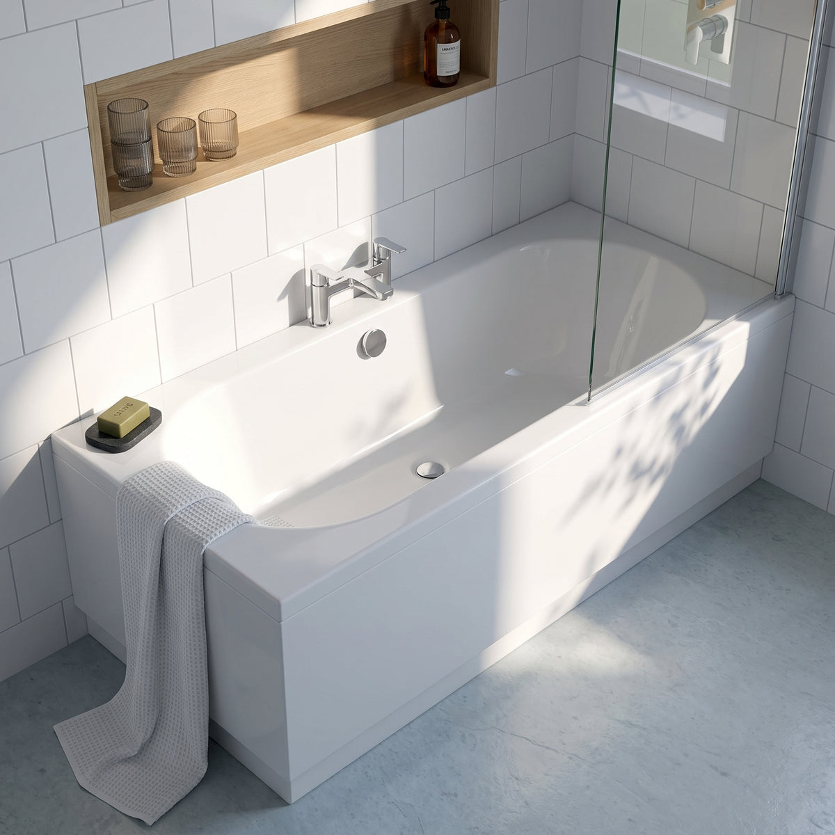 Fairford Ordo Pro Reinforced 1700 x 750mm Double Ended Straight Bath