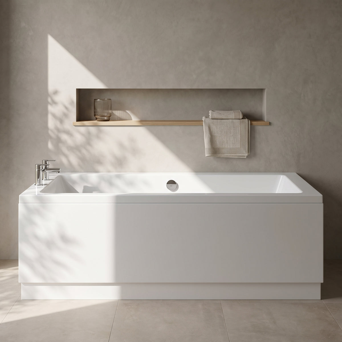 Fairford Una Thin Edge 1800 x 800mm Double Ended Straight Bath