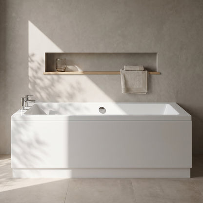 Fairford Una Thin Edge 1800 x 800mm Double Ended Straight Bath
