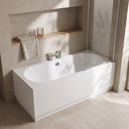 Fairford Ordo Pro Reinforced 1800 x 800mm Double Ended Straight Bath