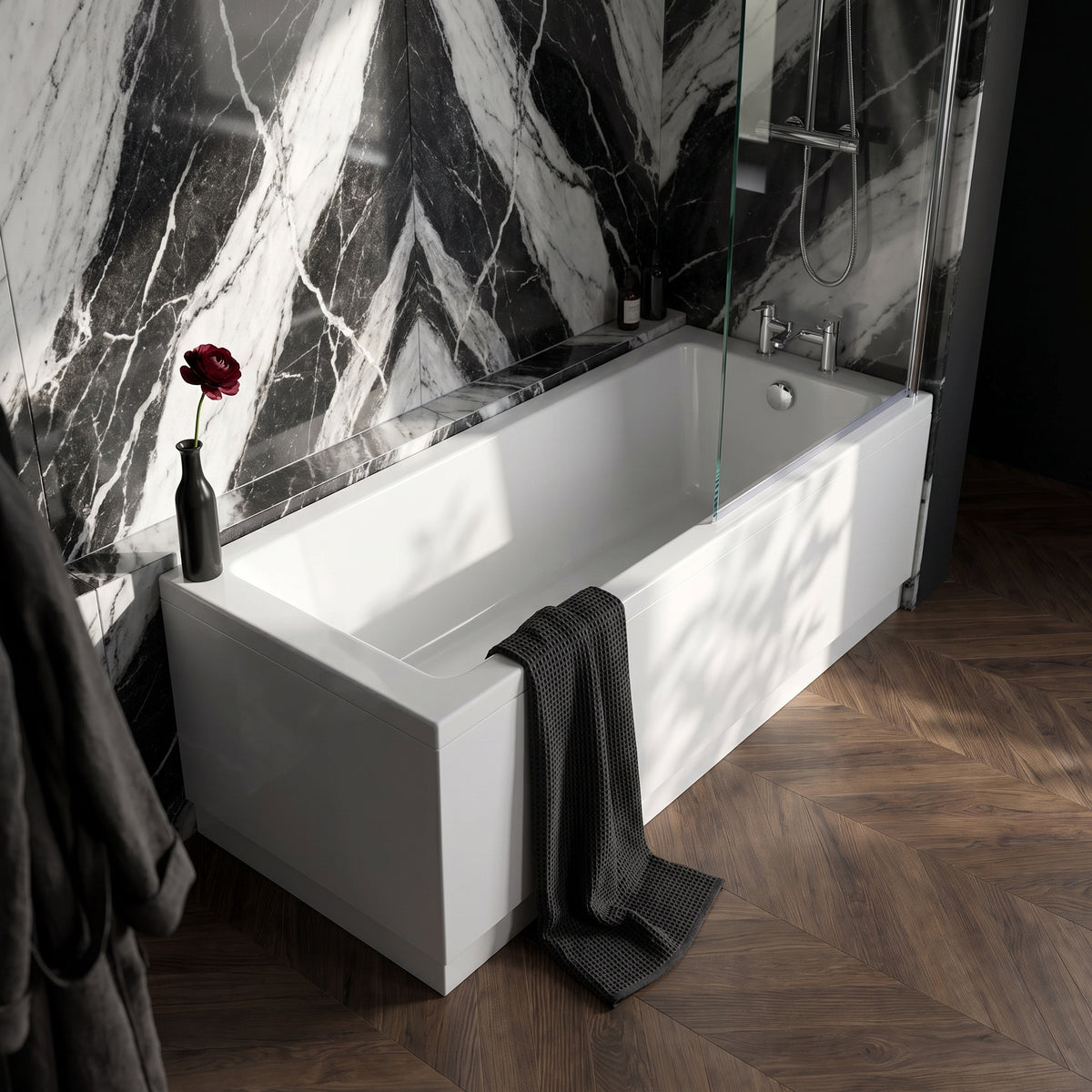 Fairford Una 1700 x 750mm Thin Edged Single Ended Bath