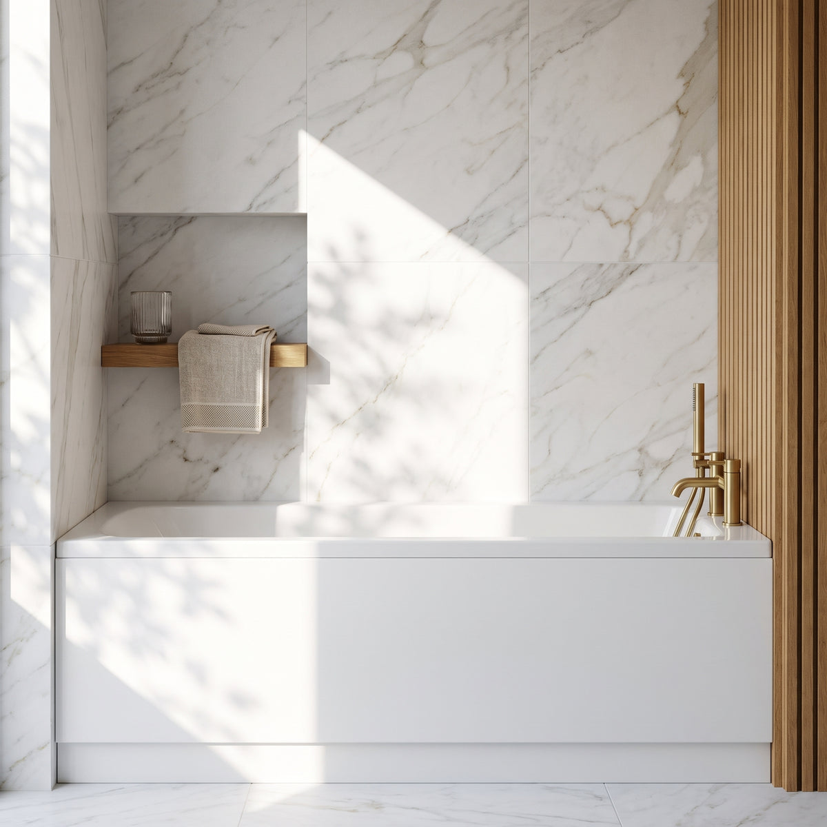 Fairford Dunsford 1800 x 800mm Sngl Ended Straight Bath, 0TH