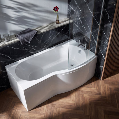 Fairford 1500 x 900mm B Shaped Left Hand Shower Bath