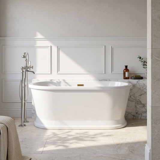 Fairford Farrara Back To Wall 1500 x 740 x 600mm Freestanding Bath