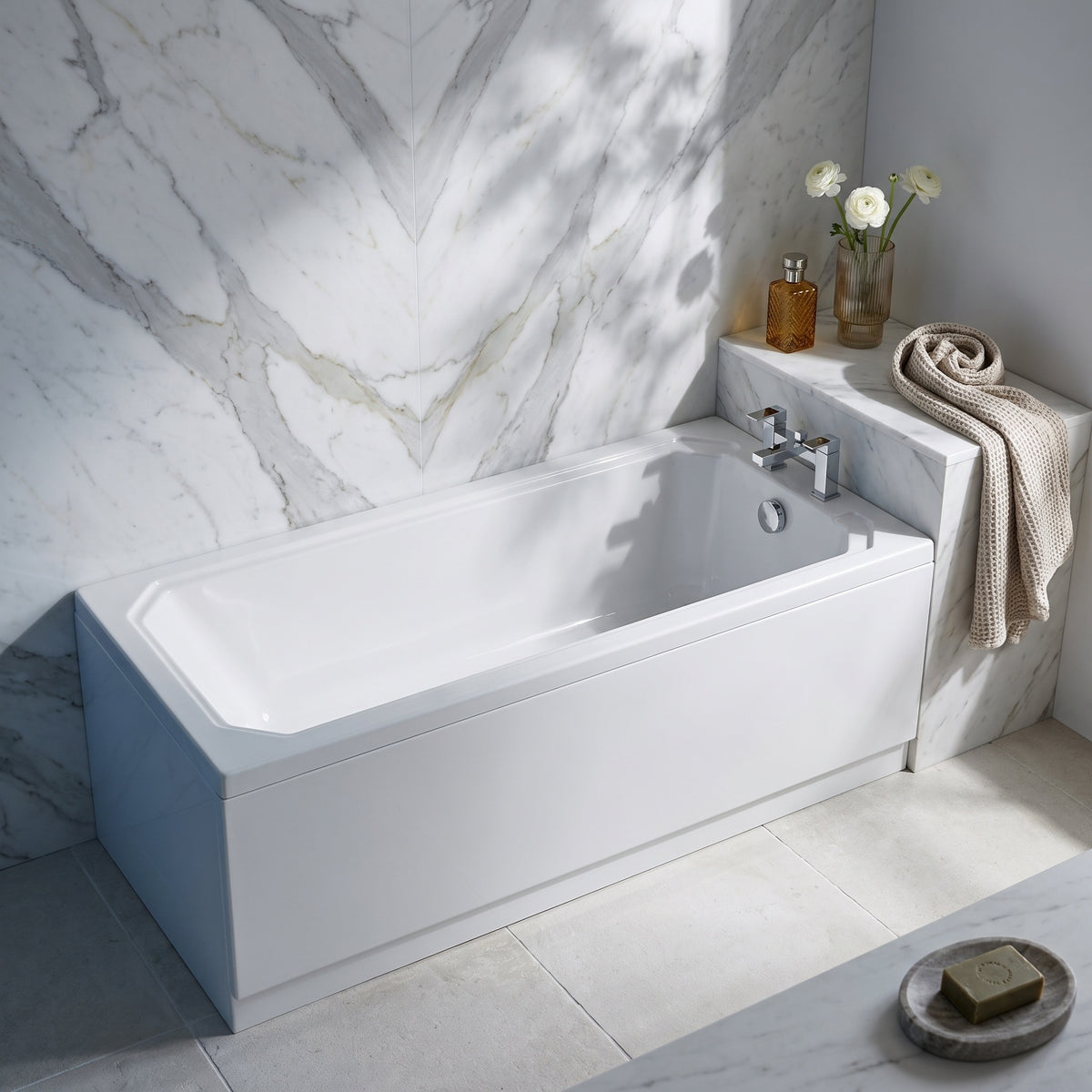 Fairford Hexam Single Ended Traditional Straight Bath-1700 x 700mm