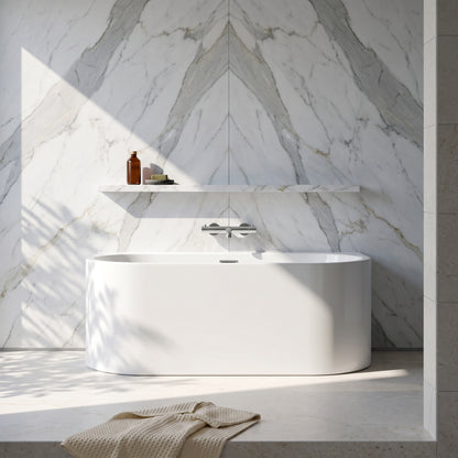 Fairford Rimini Back To Wall 1600 x 780 x 590mm Freestanding Bath