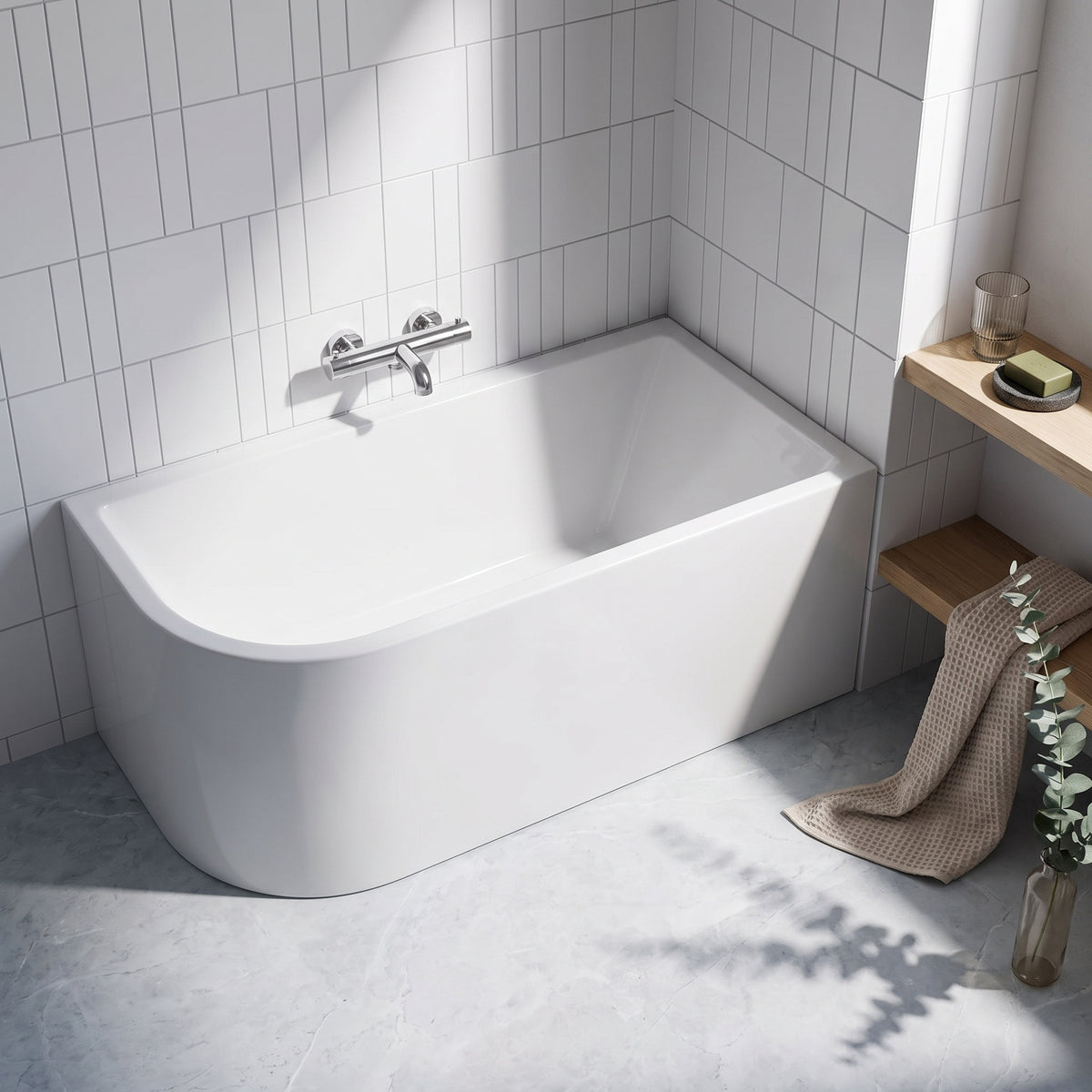 Fairford Reggio 1700 x 720 x 590mm Left Hand Corner Bath