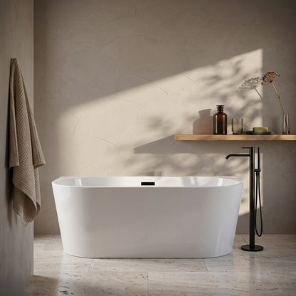 Rivato Como 1700 x 800 x 580mm Gloss White Freestanding Shower Bath