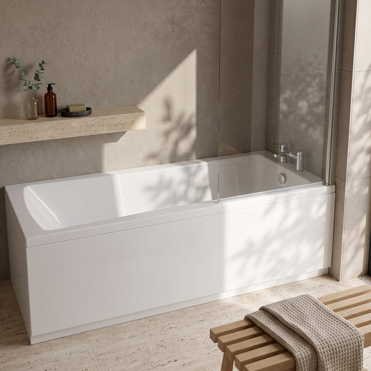 Fairford Dunsford Pro Reinforced 1800 x 800mm Single Ended Straight Bath