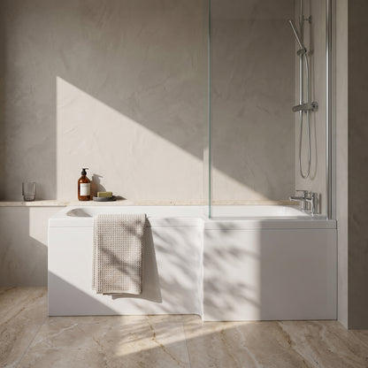 Fairford 1700 x 850mm RH L Shape Bath with Screen and Panel