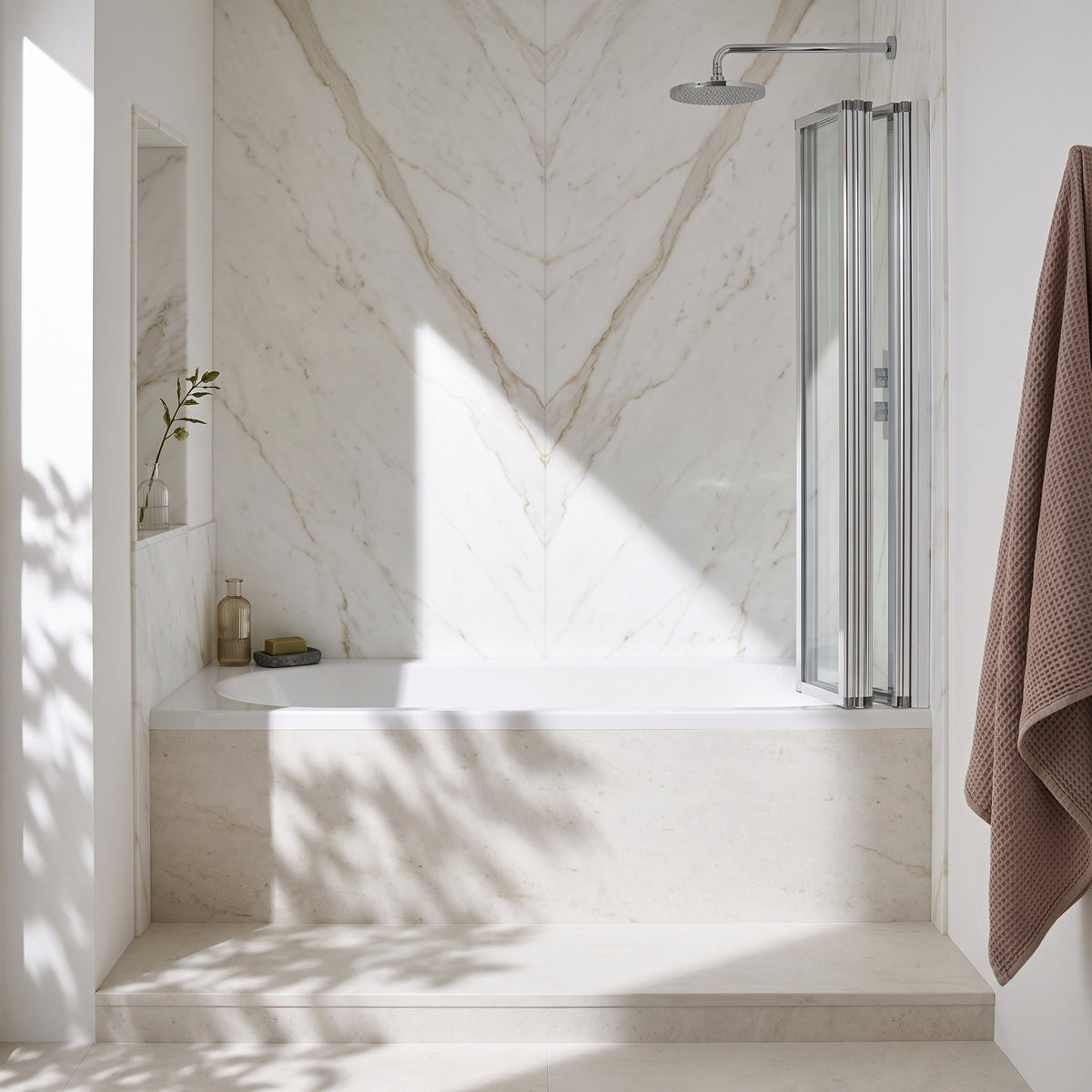 Fairford 4 Fold Bath Screen