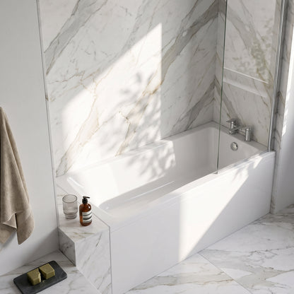 Fairford Dunsford Pro Reinforced 1800 x 800mm Single Ended Straight Bath