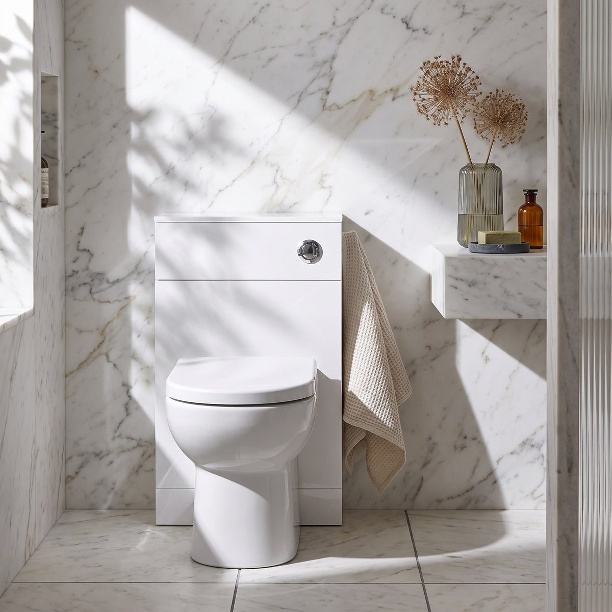 Fairford Opto 500mm Gloss White WC Unit (300mm deep)