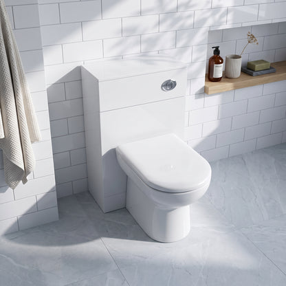 Fairford Opto 500mm Gloss White WC Unit (300mm deep)