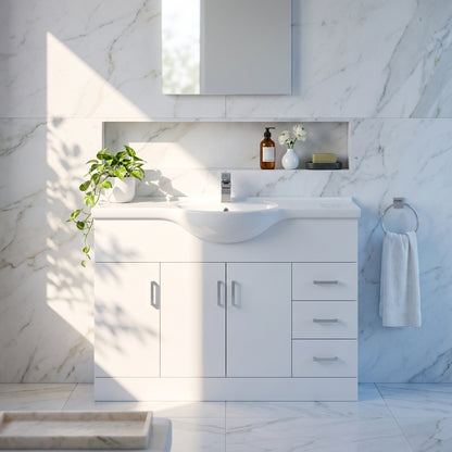 Fairford Opto 1200mm Gloss White Vanity Unit