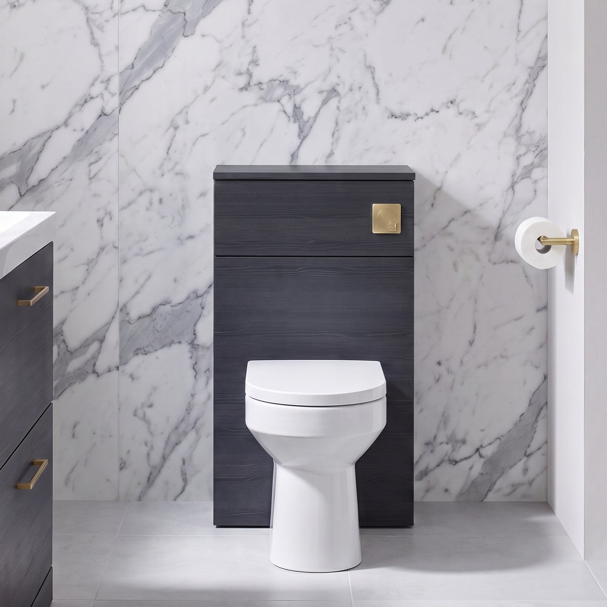 Fairford Aspri 2 500mm Charcoal Black WC Unit