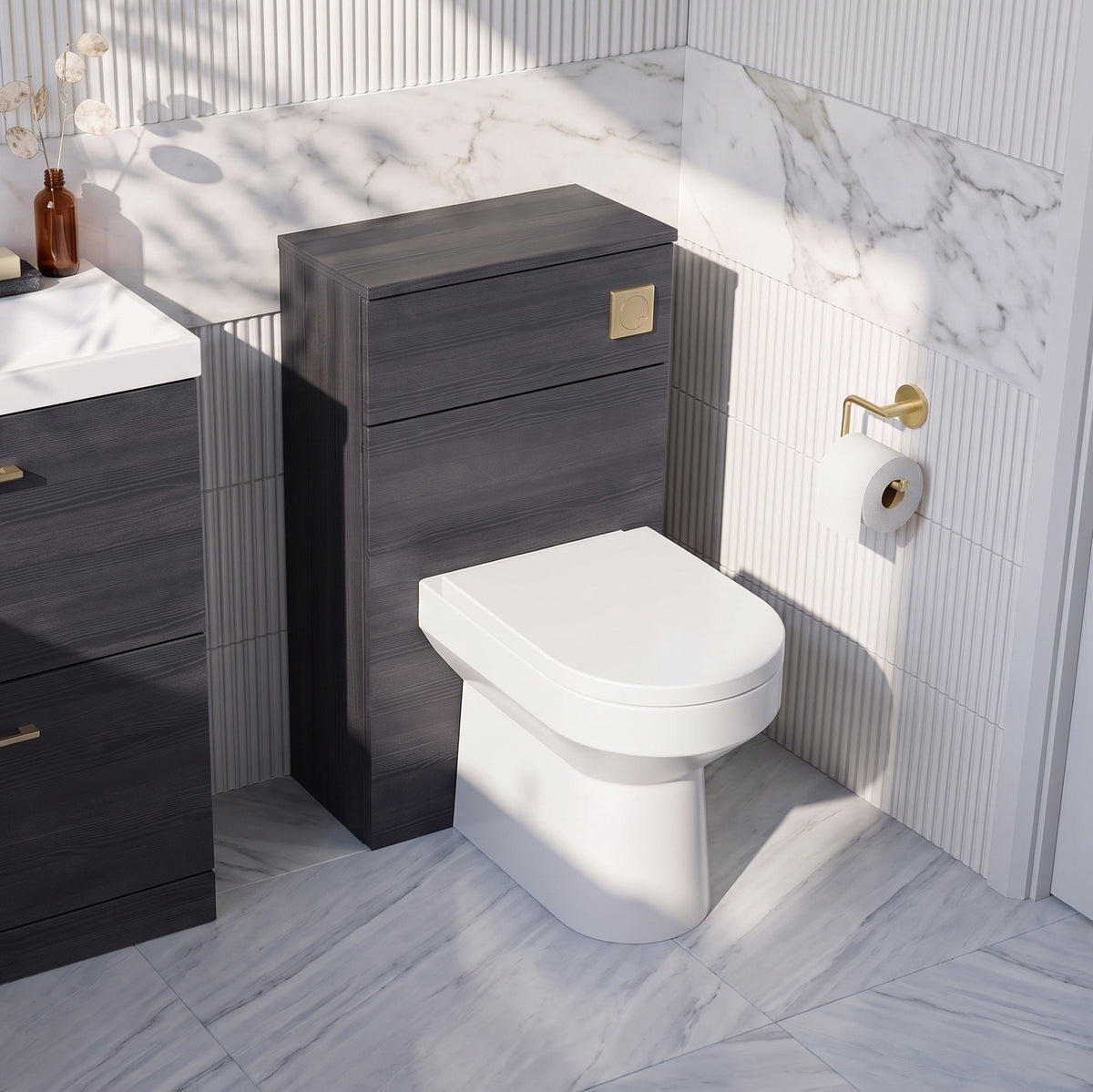 Fairford Aspri 2 500mm Charcoal Black WC Unit