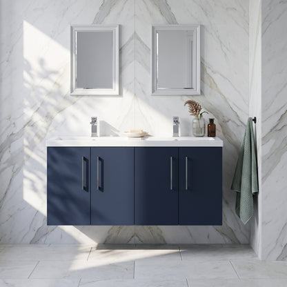 Fairford Aspri Midnight Blue 1200mm 4 Door Wall Hung Vanity Unit
