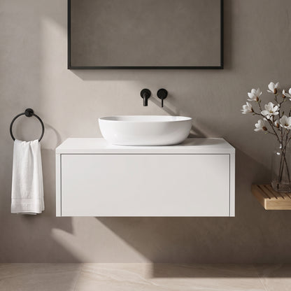Fairford Linea Gloss White 1200mm Wall Hung Vanity Shelf