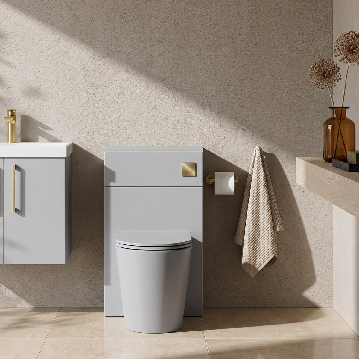 Fairford Aspri Satin Grey 500mm WC Unit