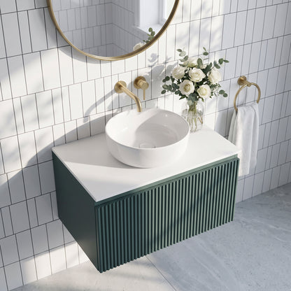 Fairford Sophia Smoked Sage 600mm Wall Hung Vanity Unit with Worktop