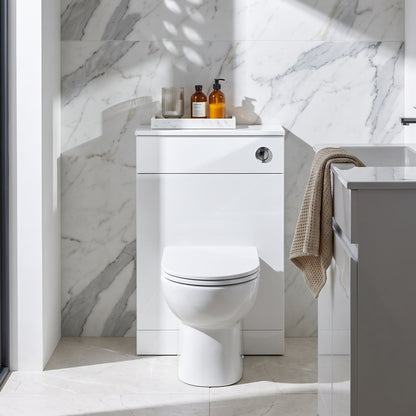 Fairford Opto 600mm Gloss White WC Unit (300mm deep)