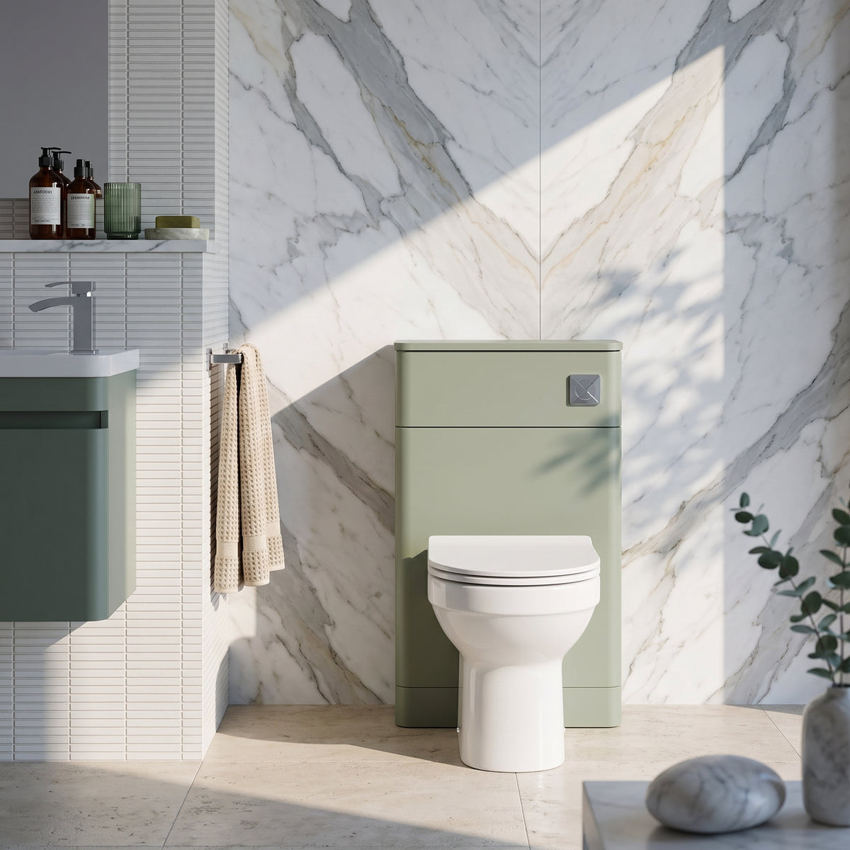 Fairford Crayo Satin Green 500mm WC Unit