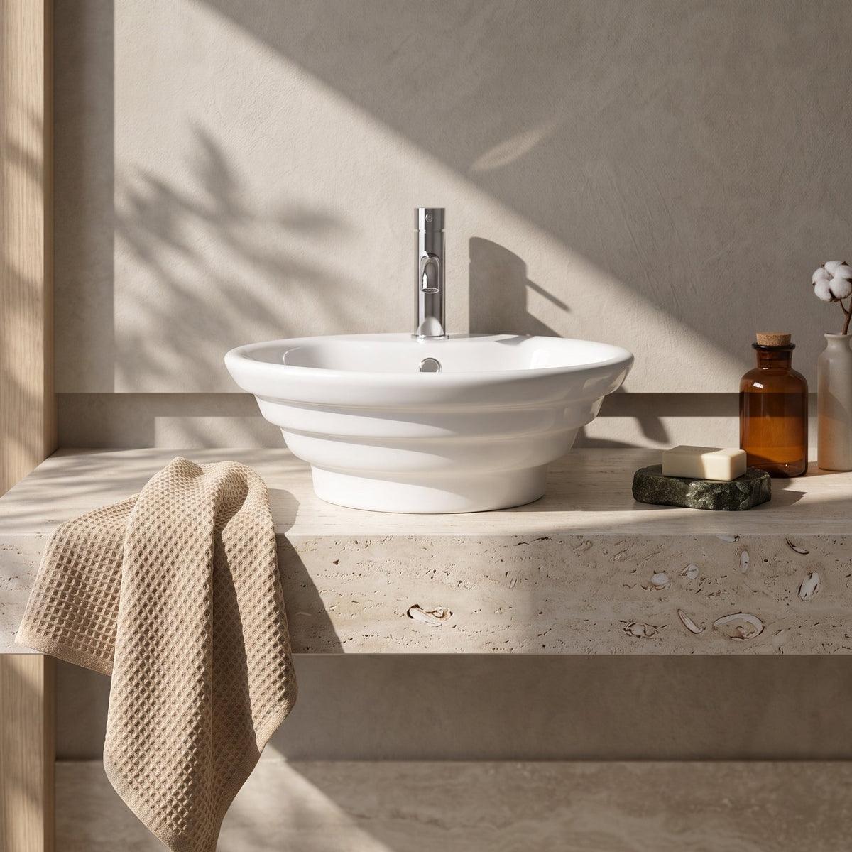 Fairford 460mm Round Ceramic Counter Top Vessel