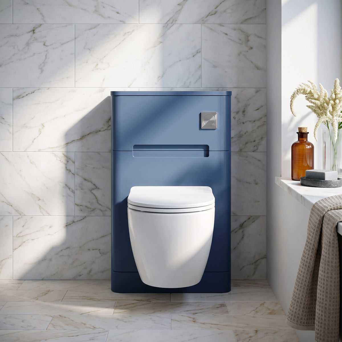 Fairford Rox 550mm Satin Blue WC Unit