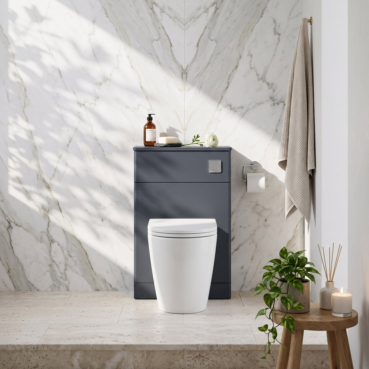 Fairford Laurel 500mm Satin Anthracite WC Unit