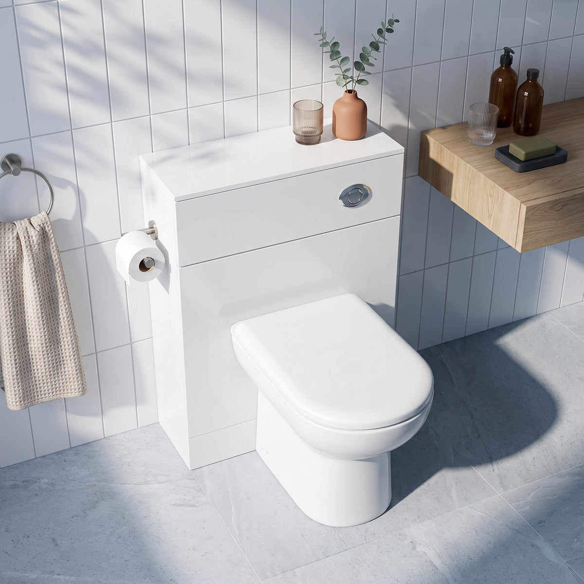 Fairford Opto 600mm Gloss White WC Unit (330mm deep)