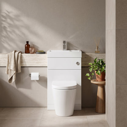 Fairford White 500mm 2 in 1 WC Unit and Basin Set