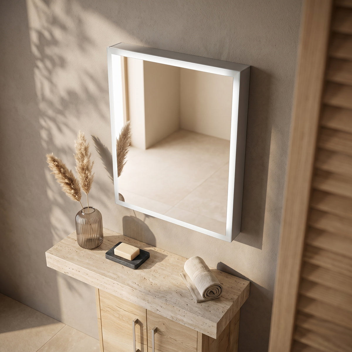 Fairford Mia Single Door Mirror Cabinet - 500mm X 700mm