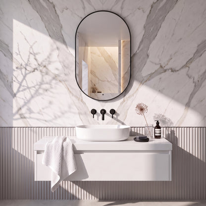 Fairford Velaro Matt Black 500 x 800mm Mirror