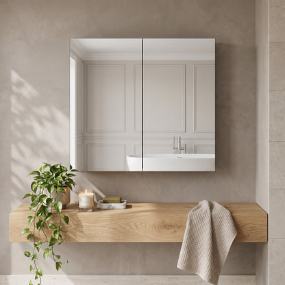 Fairford Union 800mm Anthracite Double Door Mirror Cabinet