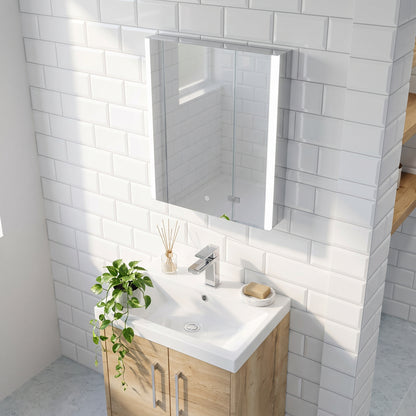 Fairford Zerna 700 x 500mm Mirror Cabinet, LED & Shaver Socket